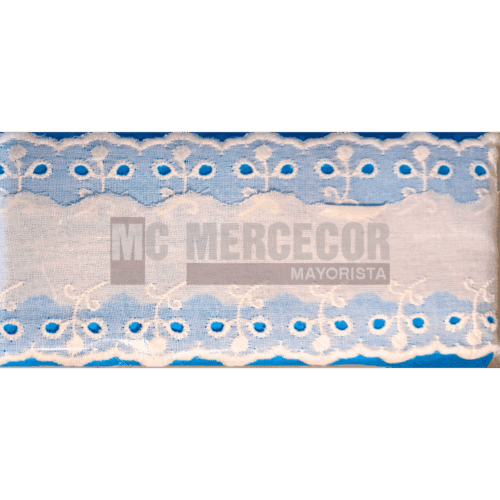 Puntilla Broderie art 9770 puro algodón 7cm por 13,70 m