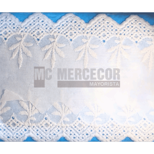 Puntilla Broderie art 12072 puro algodón 8cm por 13,70 m