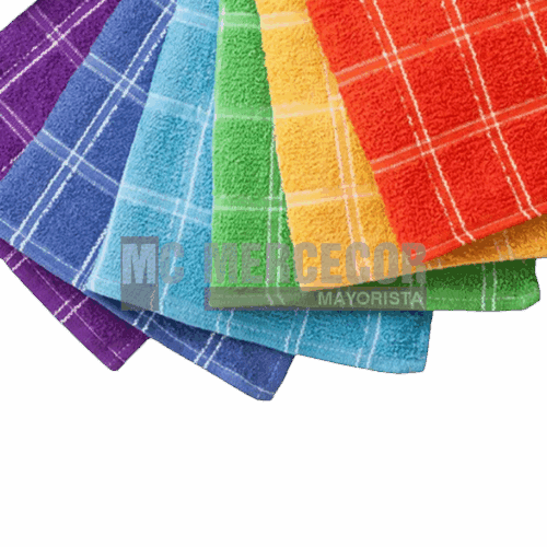 Repasador "Top Gourmet" de algodón por docena surtida de color