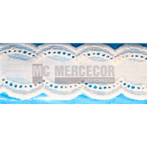 Puntilla Broderie art 13079 puro algodón 3,5cm por 13,70 m