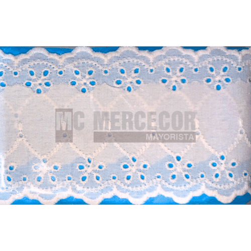 Puntilla Broderie art 9996 puro algodón 7cm por 13,70 m