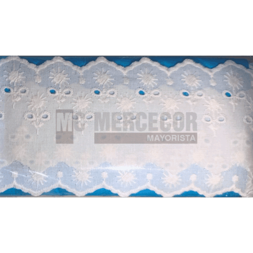 Puntilla Broderie art 9445 puro algodón 7cm por 13,70 m